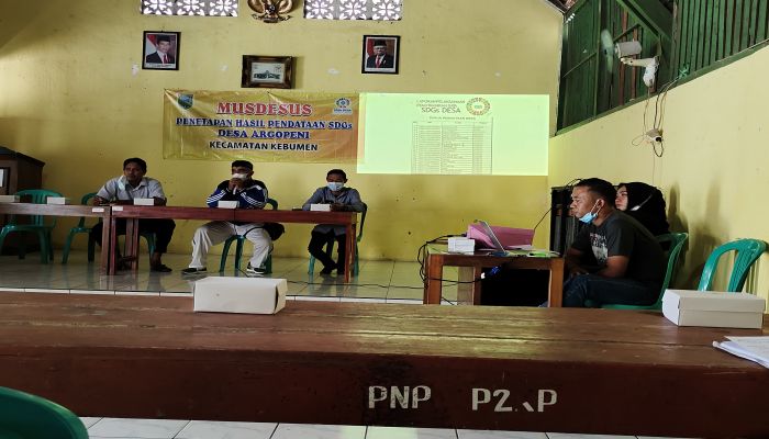 MUSDESUS PENETAPAN HASIL PENDATAAN SDGs DESA ARGOPENI KECAMATAN KEBUMEN KABUPATEN KEBUMEN