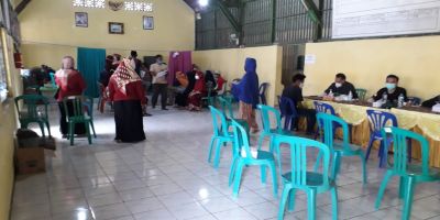 Kegiatan Vaksinasi Covid-19 UPTD PUSKESMAS KEBUMEN II di Desa Argopeni Kecamatan Kebumen Kabupaten Kebumen